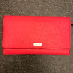 Kate Spade Hot Pink Ostrich Wallet